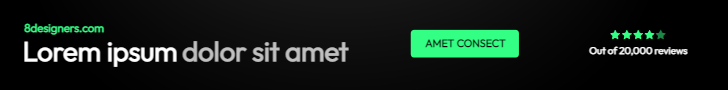 Display banner with green buttons