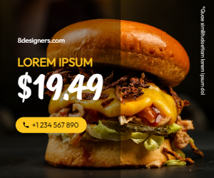 Display banner for fast food place