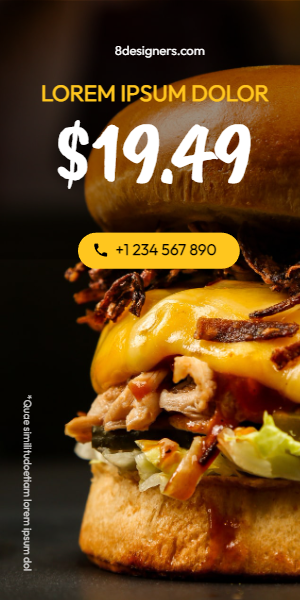 Display banner for fast food place