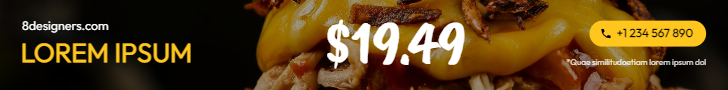 Display banner for fast food place
