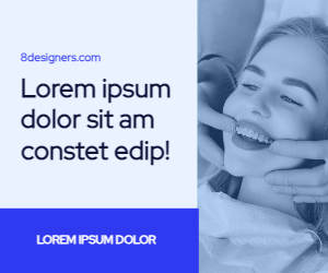 Template with smiling girl