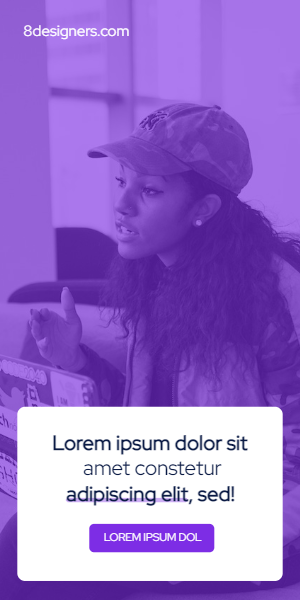 Free ad banner with text 