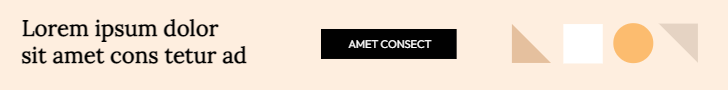 Geometrical shapes and black text