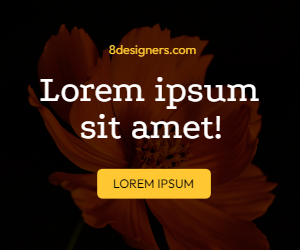 Ad with a flower and some text