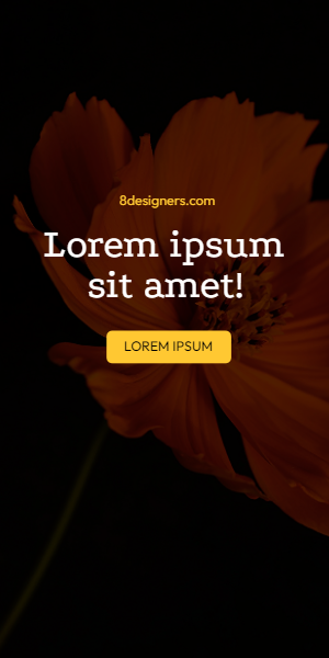 Ad with a flower and some text