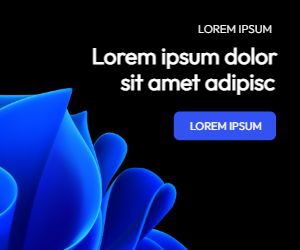 Black and blue banner