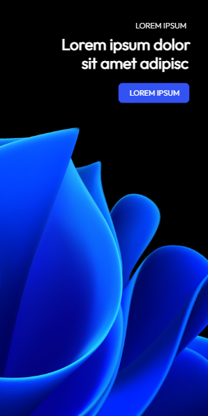 Black and blue banner